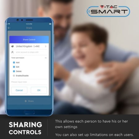 Wifi Priza EU V-TAC,  Compatibila cu Amazon Alexa, Google Home [7]