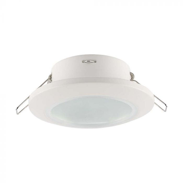 Carcasa Spot GU10, Rotund, IP44, Incastrabil Alb