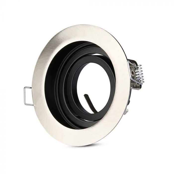 Carcasa SPOT GU10, Satin Nikel + Negru, IP20, Montaj Incastrat
