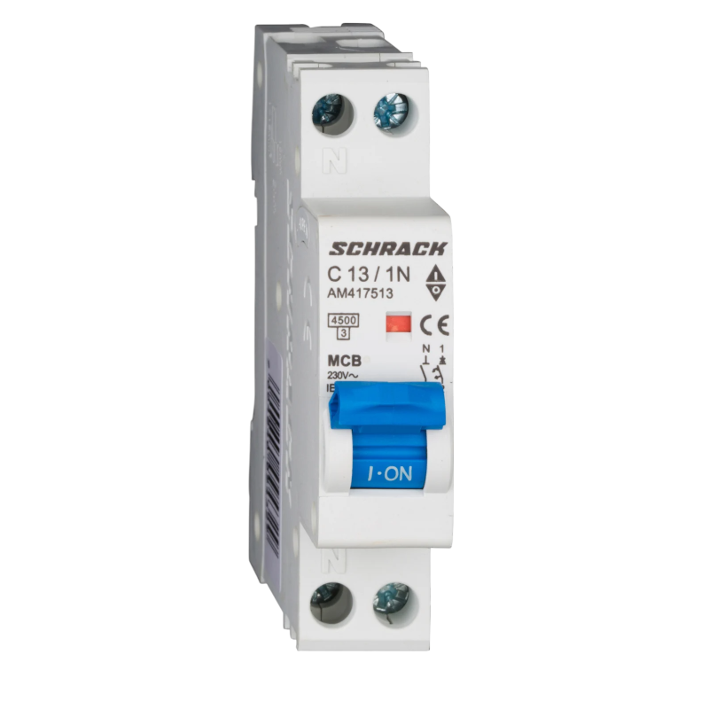 Întreruptor automat AMPARO, 4,5kA, C13A, 1P+N, 1modul [1]