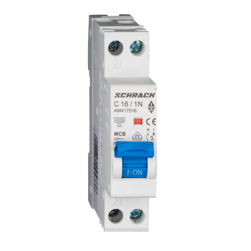Întreruptor automat AMPARO, 4,5kA, C16A, 1P+N, 1modul [1]