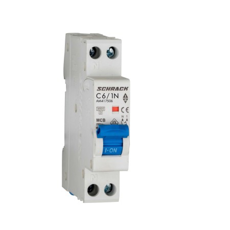 Sigurante - Întreruptor automat AMPARO, 4,5kA, C6A, 1P+N, 1modul