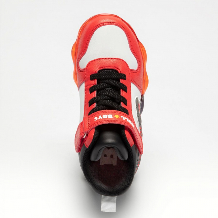 GHETE CU LUMINI T-REX ALB ROȘU [3]