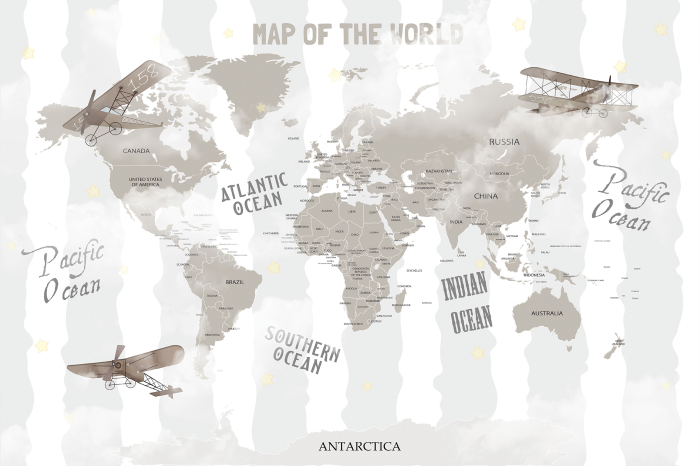 Harta lumii Tapet Flying Around The World [3]