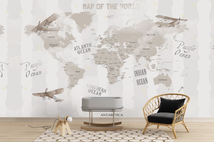 Harta lumii Tapet Flying Around The World [2]