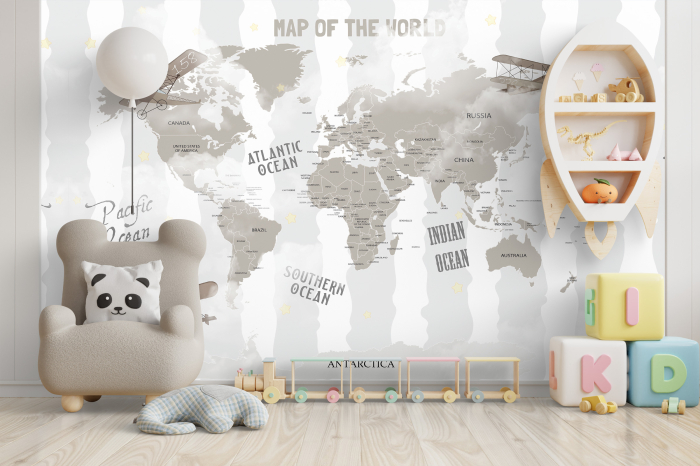 Harta lumii Tapet Flying Around The World [1]