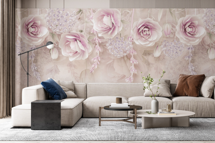Tapet Creamy Flowers [1]