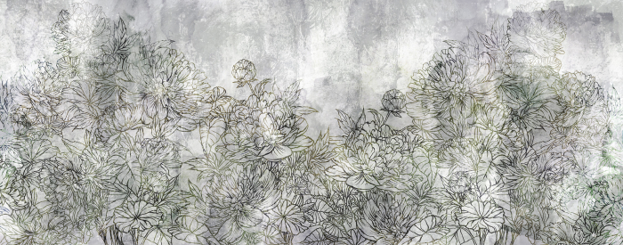 Tapet Flowers Sketch [3]