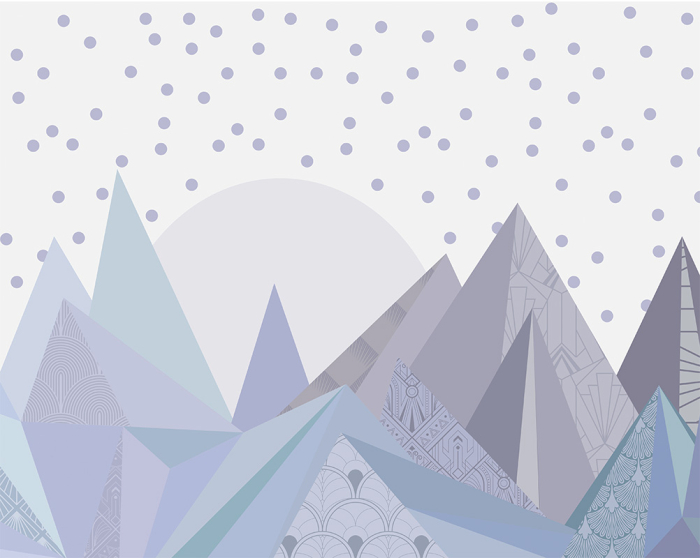 Tapet Geometric Landscape Purple [3]