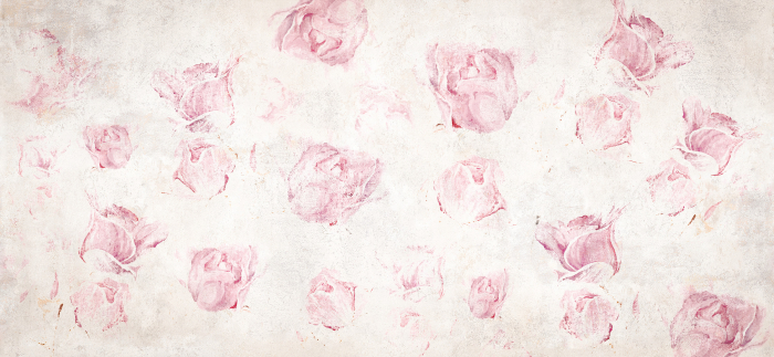 Tapet trandafiri roz Flowery Wall [3]