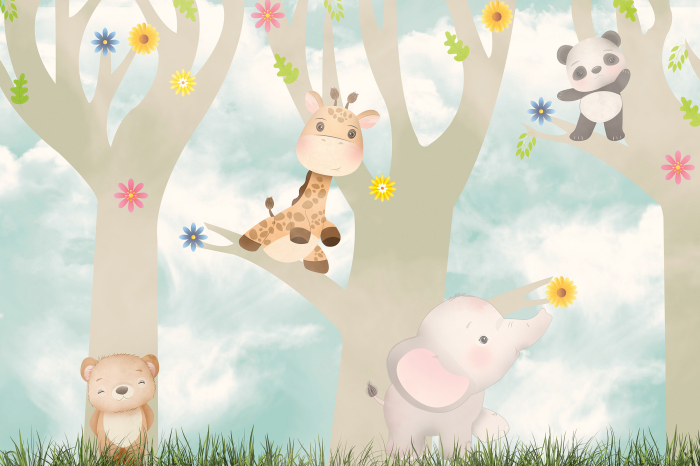 Tapet Trees Friends [3]