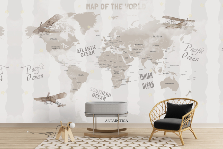 Harta lumii Tapet Flying Around The World [1]