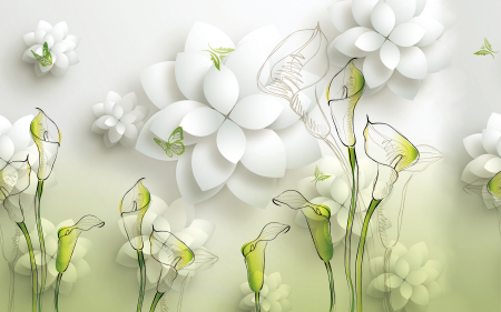 Tapet 3D Flowers [2]