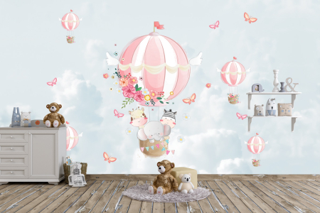 Colectii de tapete - Tapet Air Ballons Festival Pink
