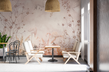 Tapete Tropical Spirit - Tapet Flamingo Chat