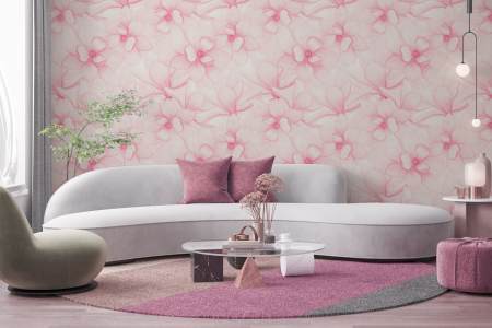 Tapet flori roz Pink Flowers [1]