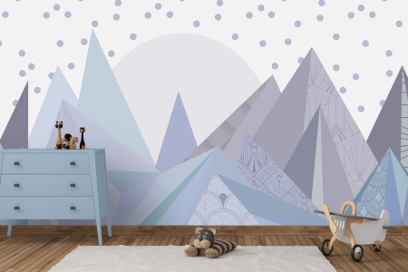 Tapet Geometric Landscape Purple [1]