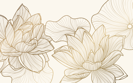 Tapet Golden Lotus [2]