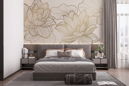 Tapet Golden Lotus [1]