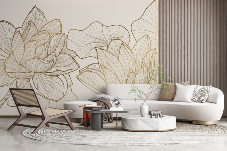 Colectii de tapete - Tapet Golden Lotus