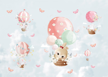 Tapet Hot Air Balloon Friends Race [2]