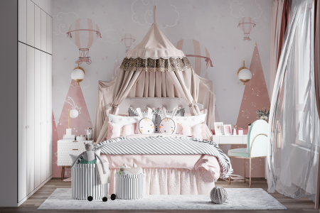 Colectii de tapete - Tapet roz prafuit Pink Atmosphere