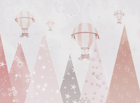 Tapet roz prafuit Pink Atmosphere [2]