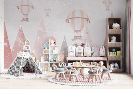 Tapet roz prafuit Pink Atmosphere [1]