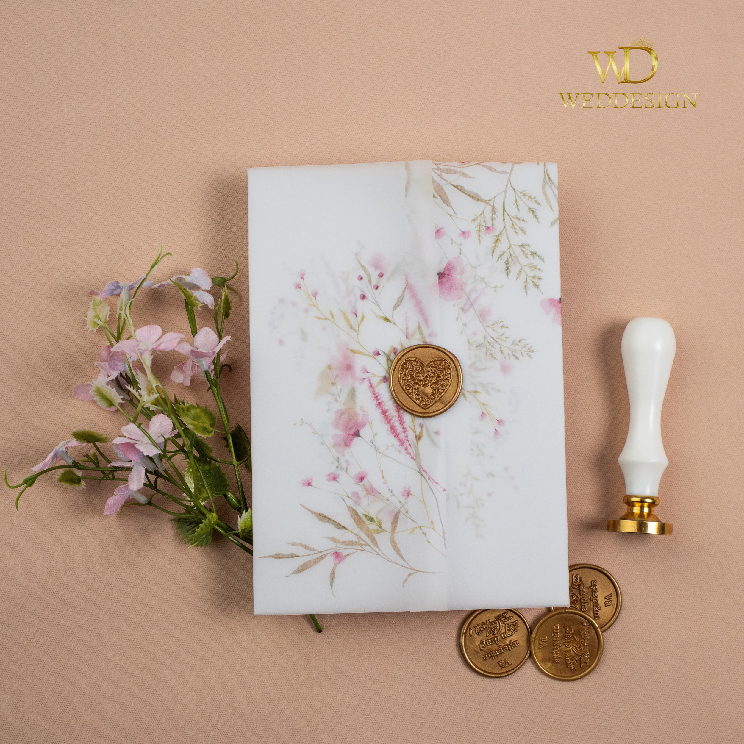 Invitatie nunta cu calc printat