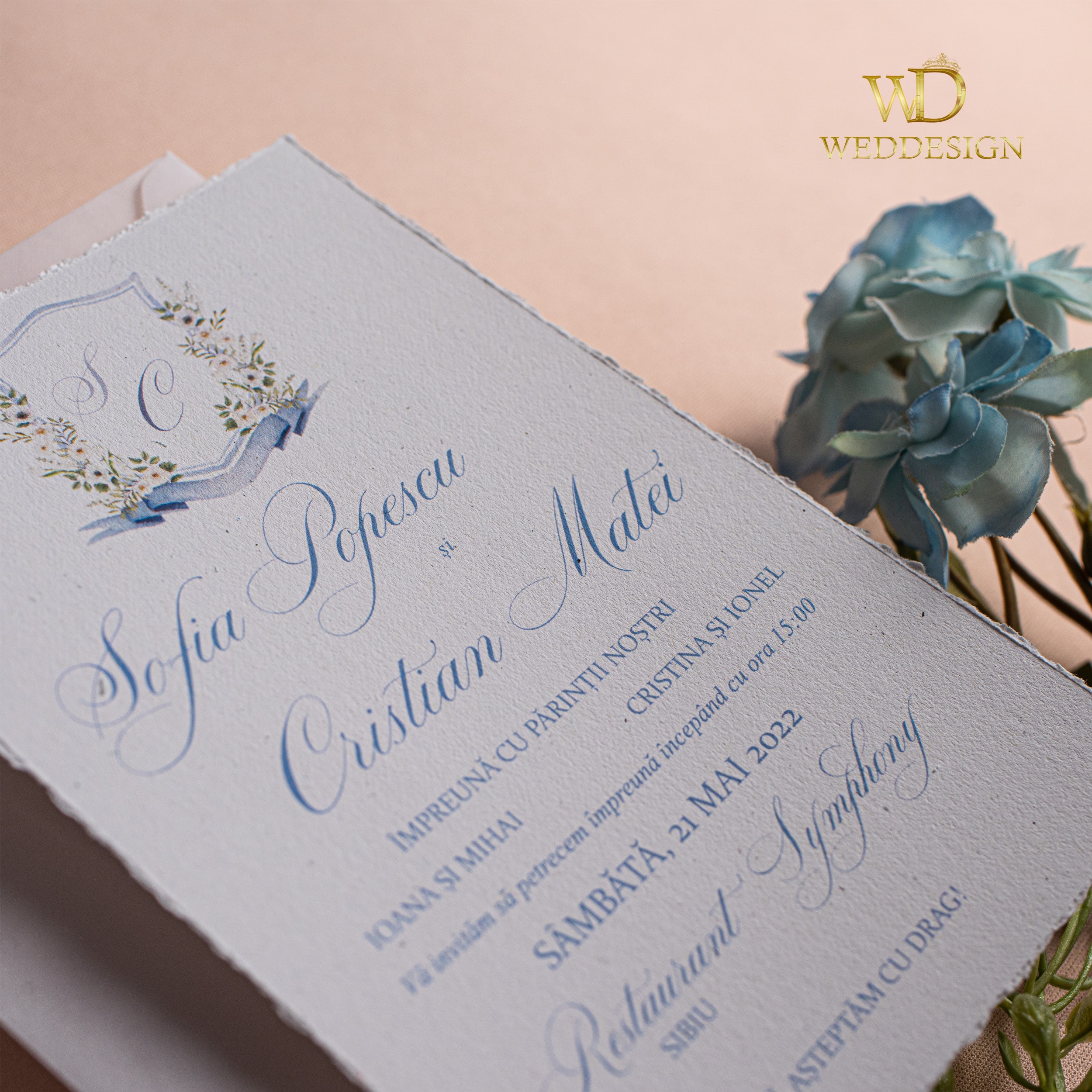 invitatie nunta carton reciclat