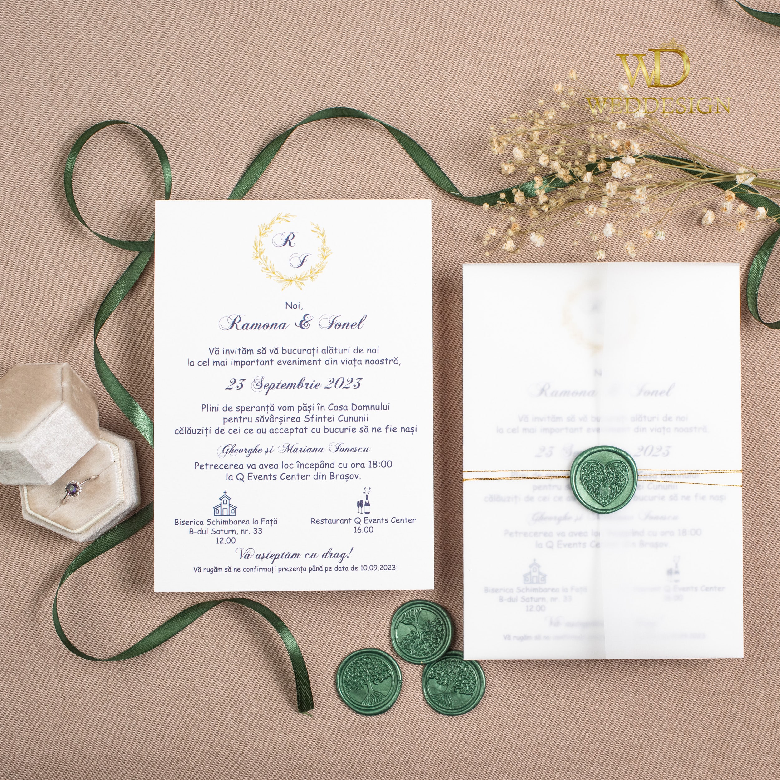 invitatie nunta simpla