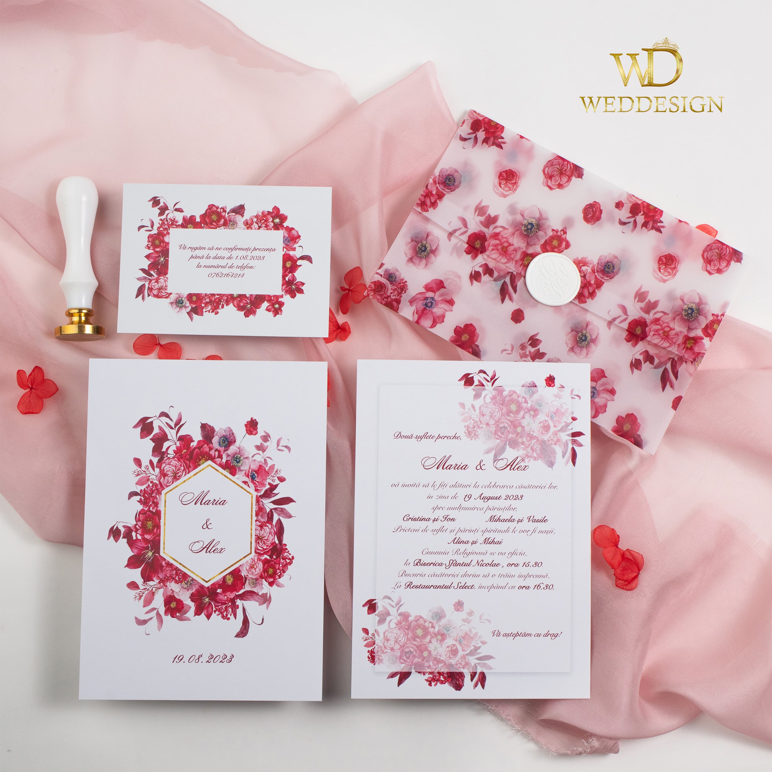 invitatie nunta bilet confirmare