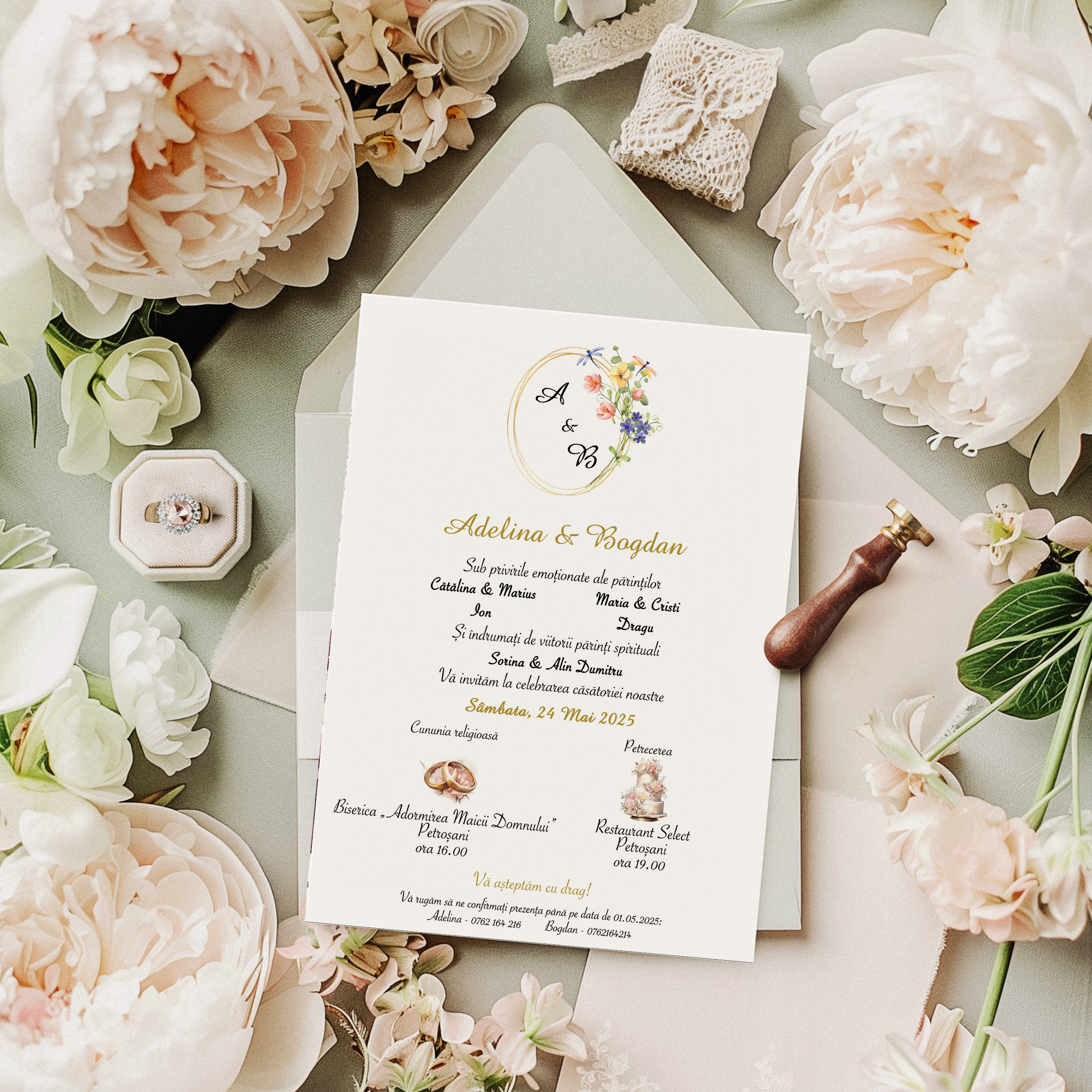 invitatie nunta eleganta