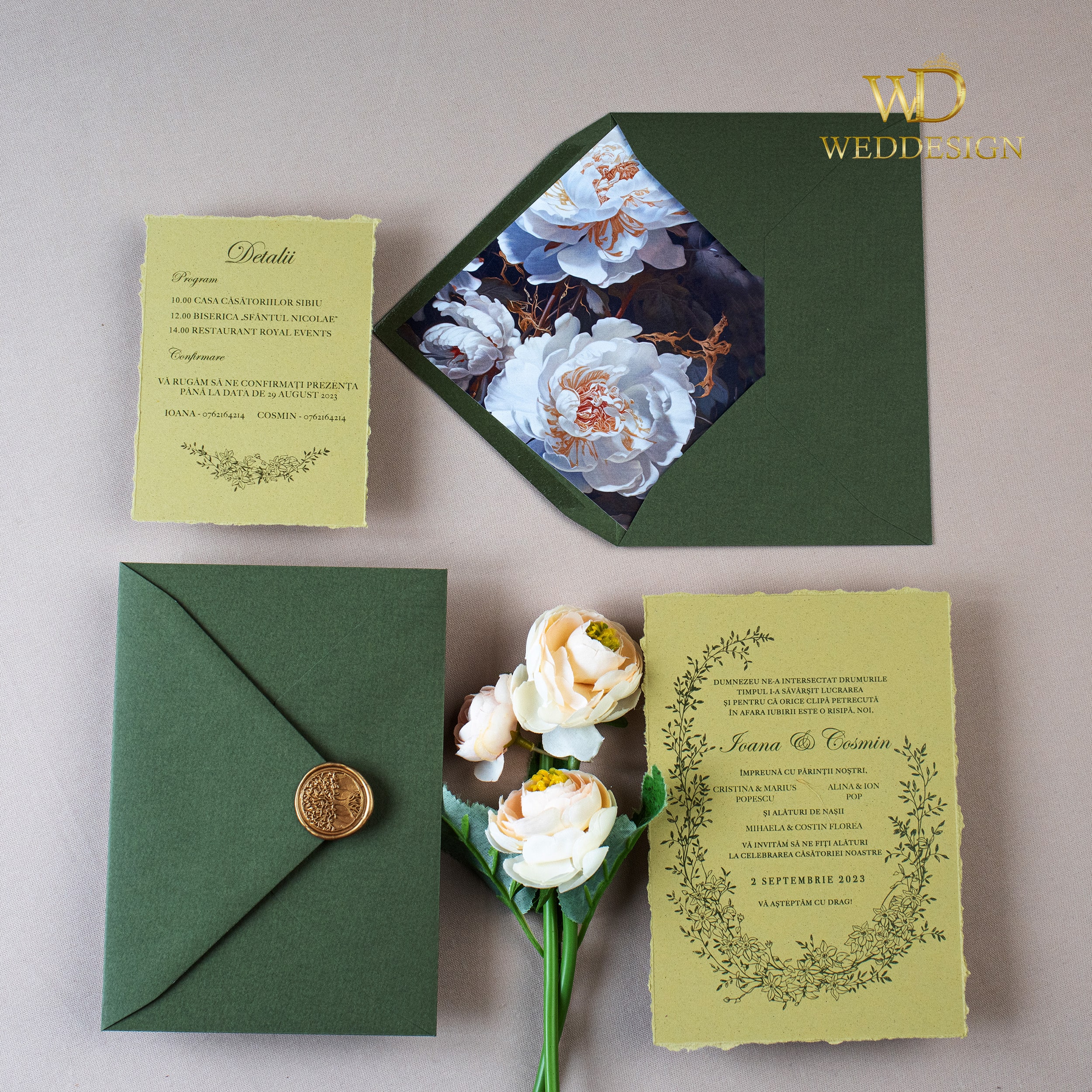 invitatie interior plic