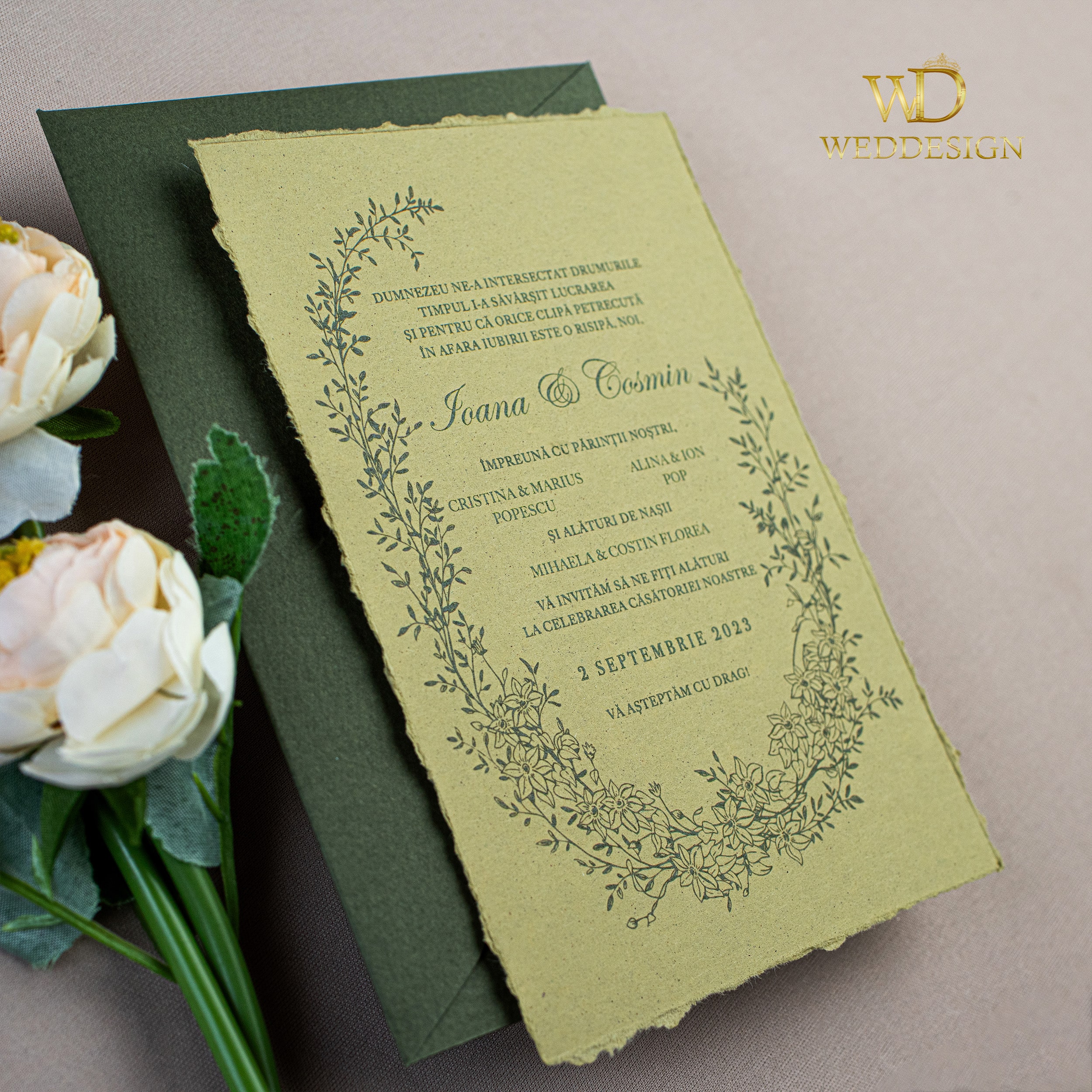 invitatie nunta cu liner