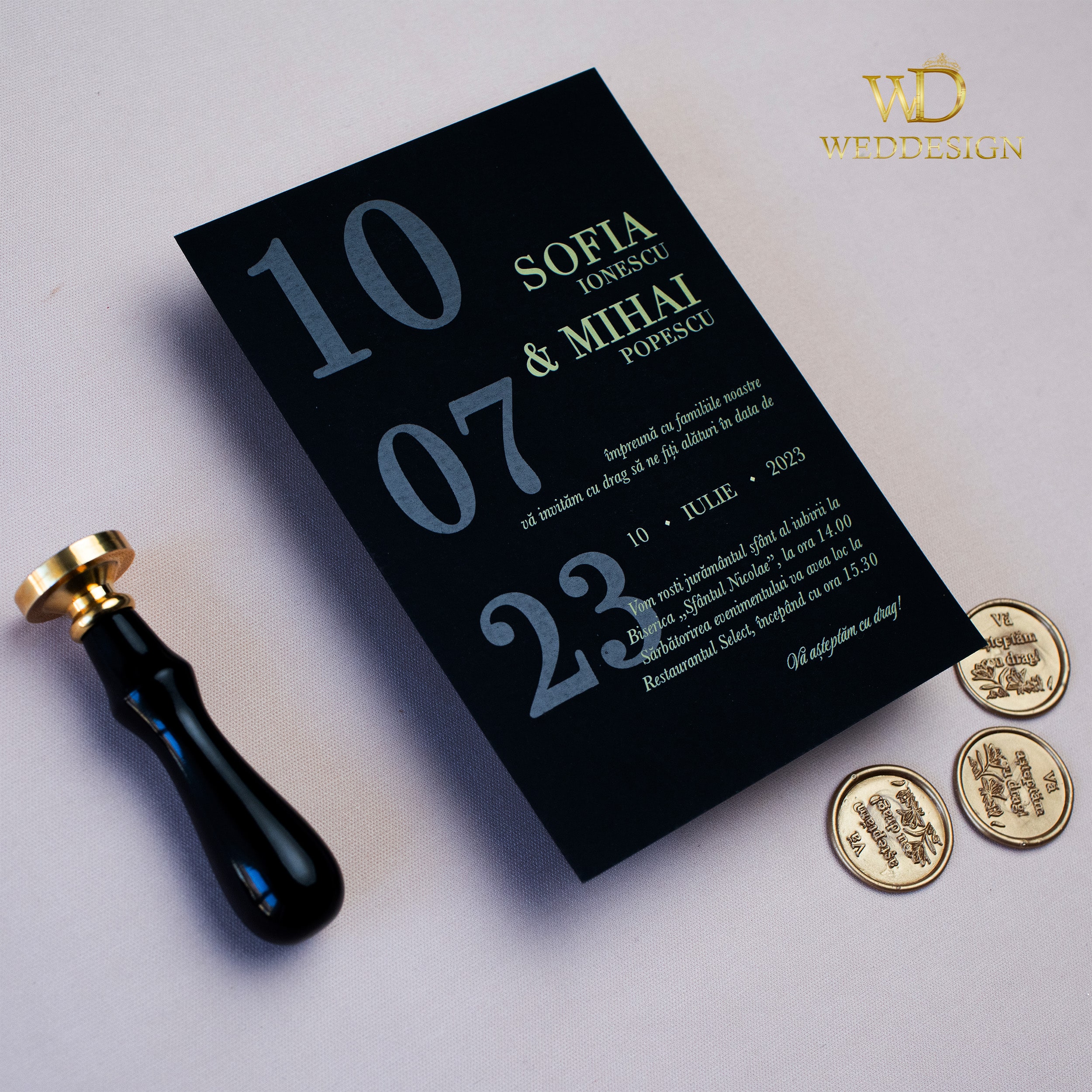invitatie nunta carton soft touch