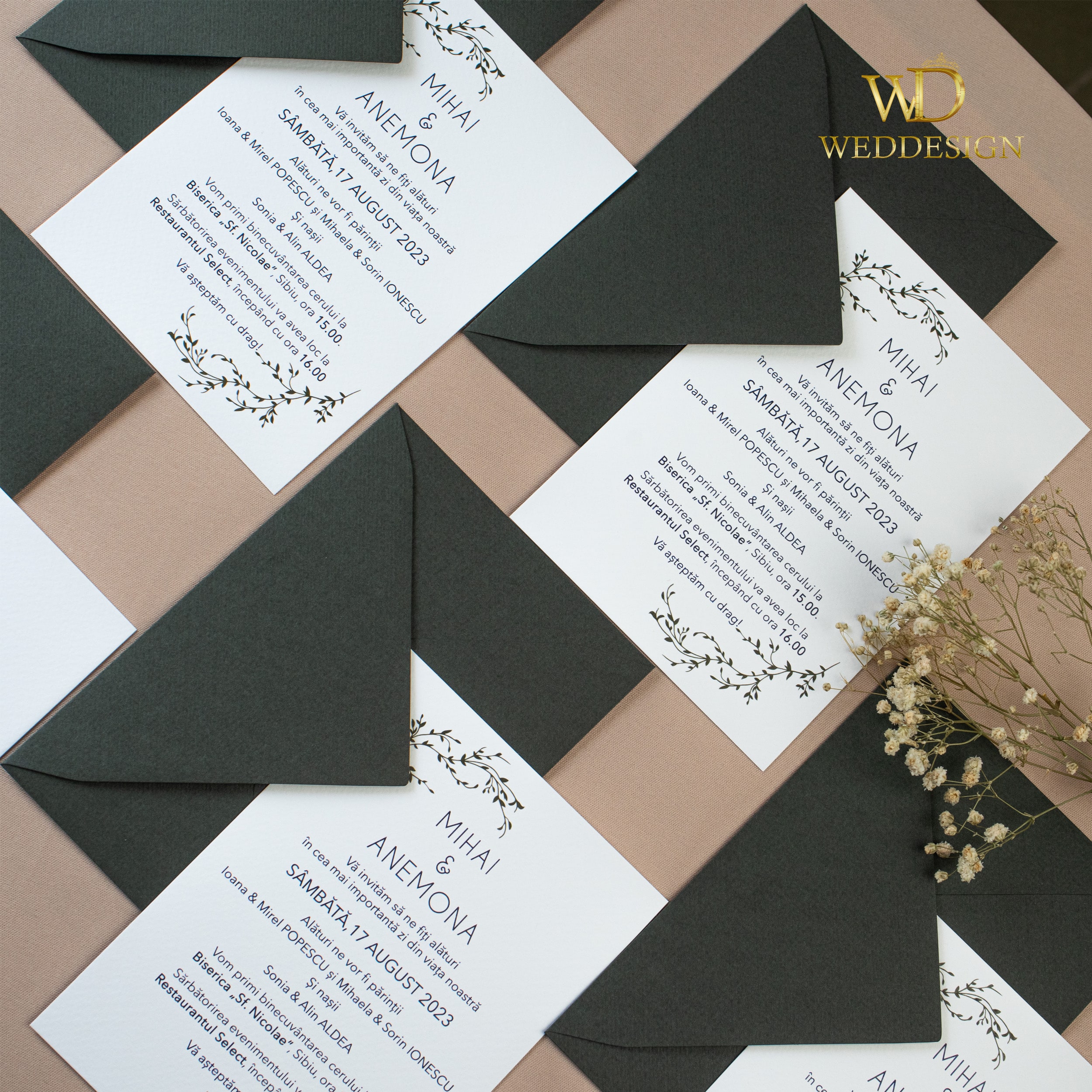 invitatie nunta minimalista