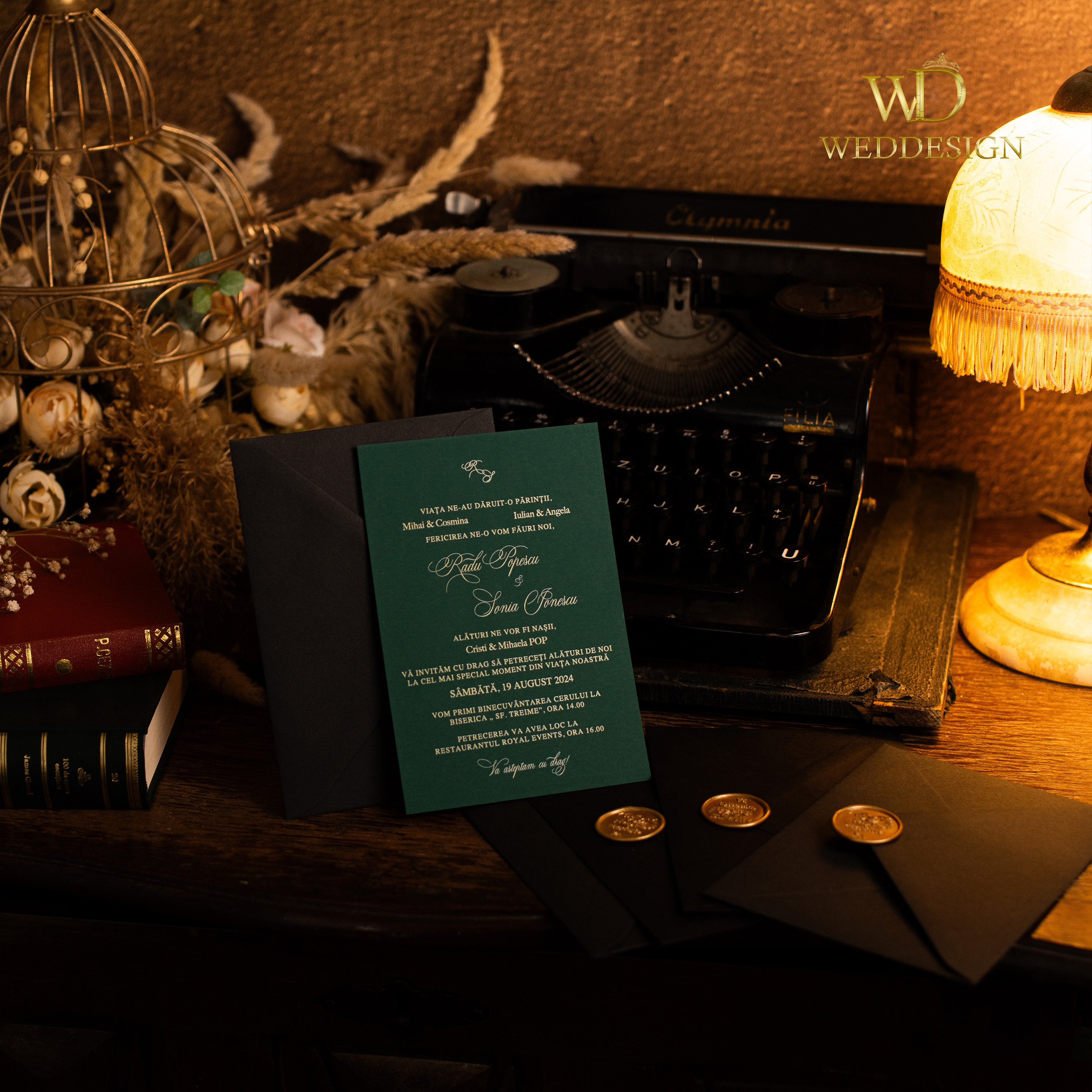 invitatie de nunat soft touch green
