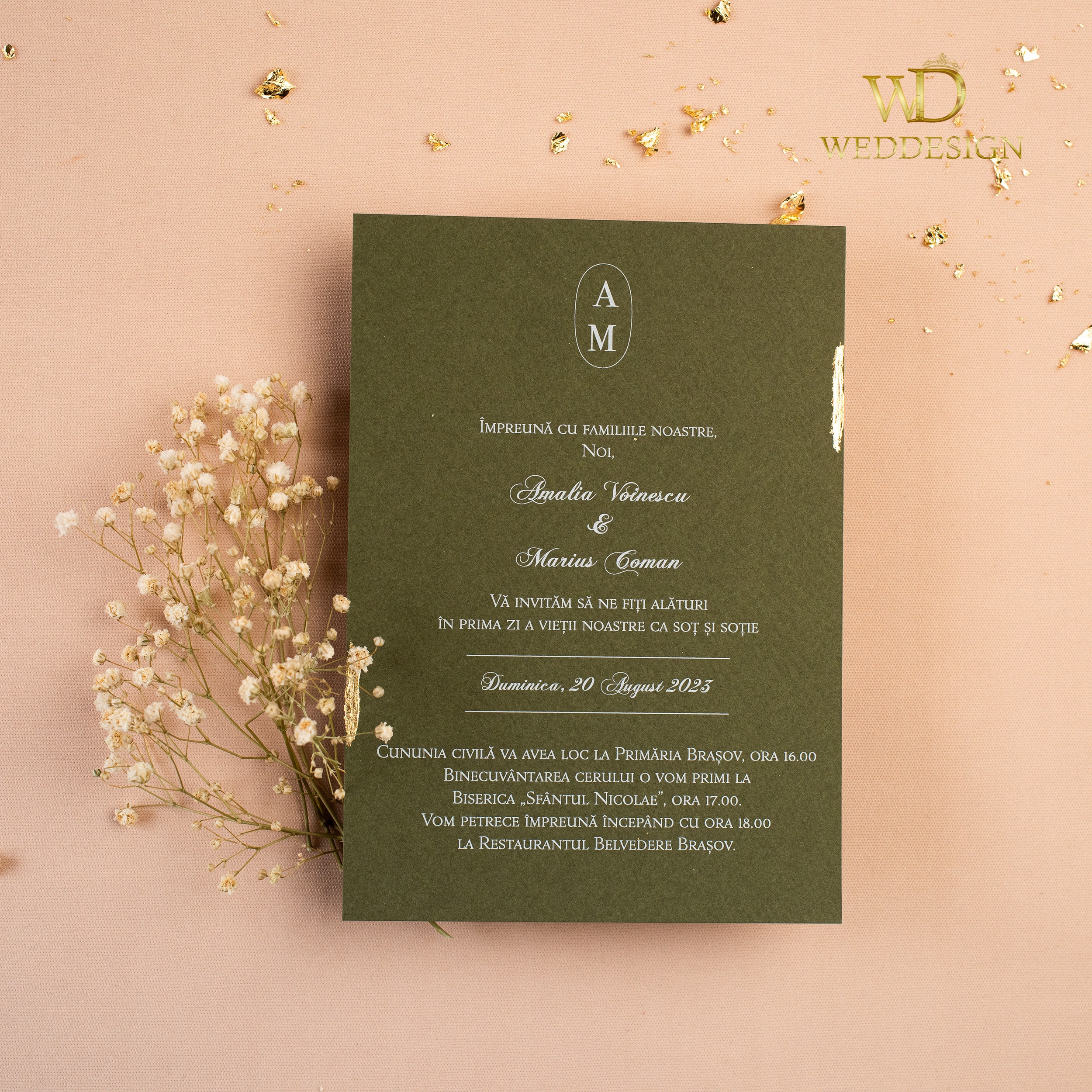 invitatie nunta olive
