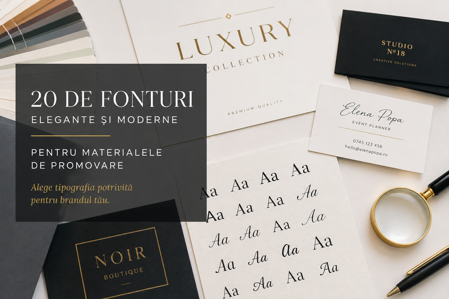 Fonturi pentru materiale promoționale: ghid pe stiluri