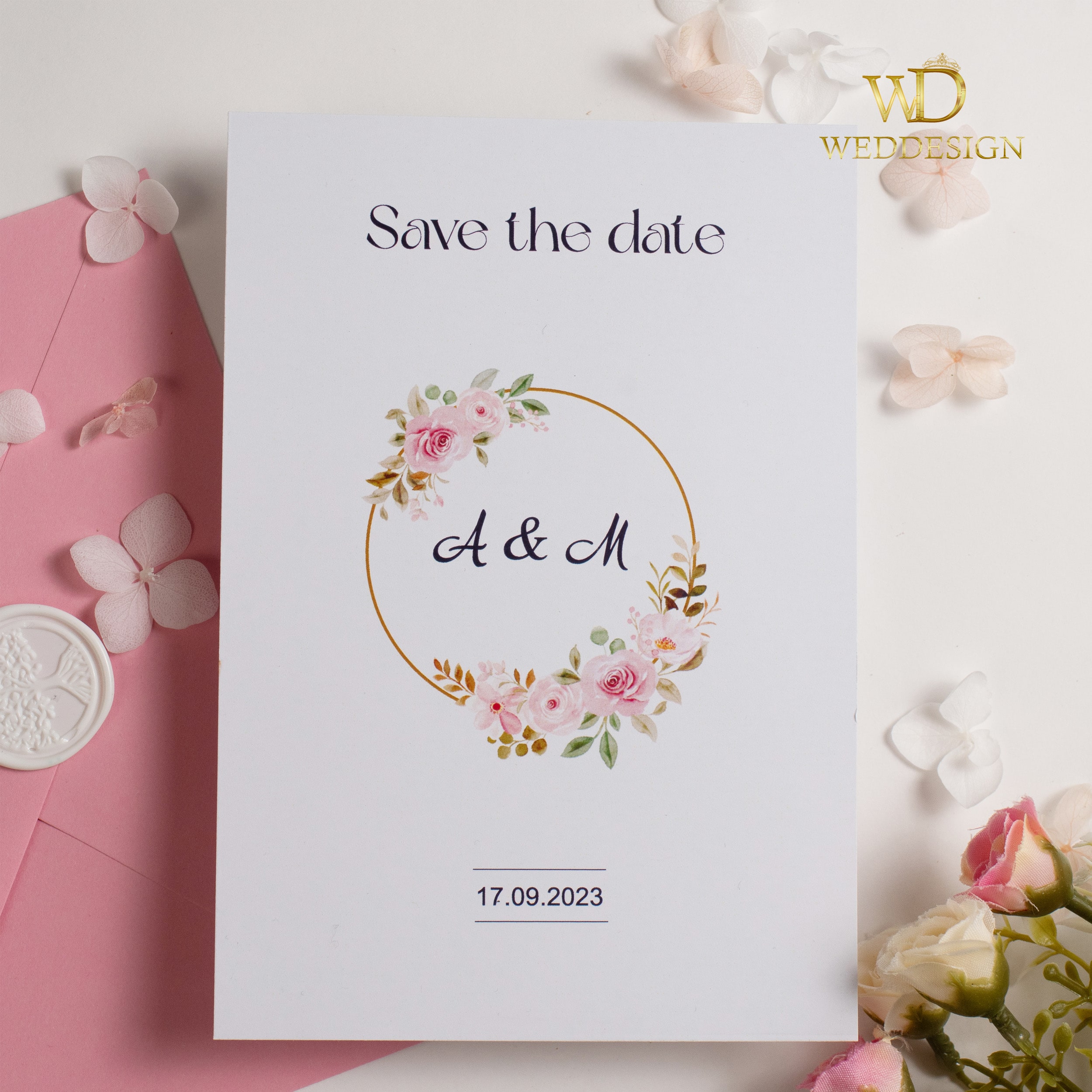 invitatie nunta florala
