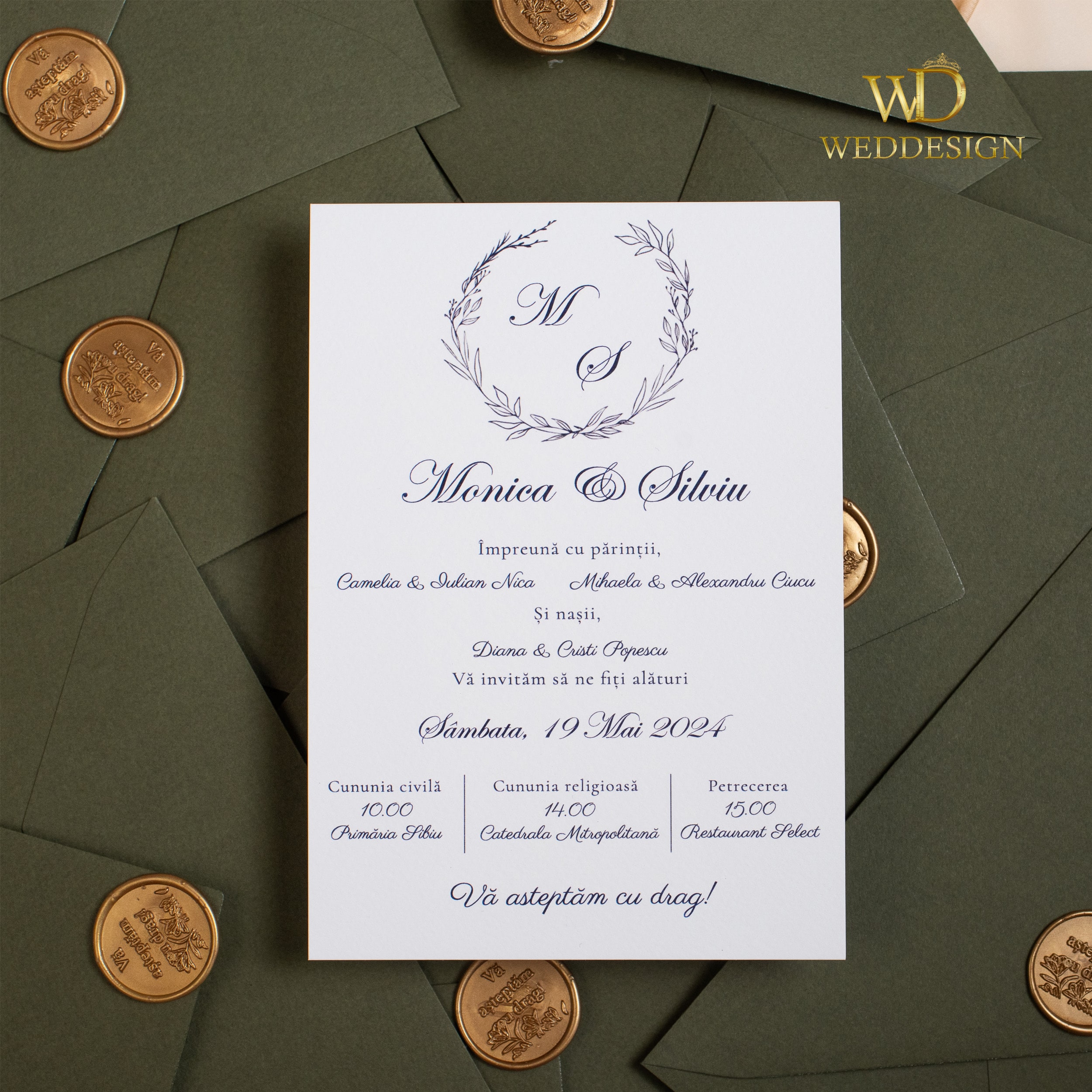 invitatie nunta olive