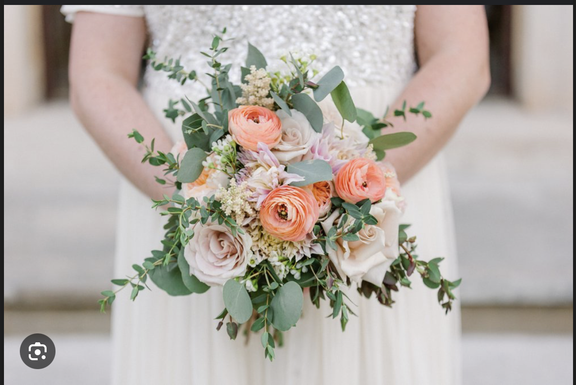 buchet mireasa peach fuzz