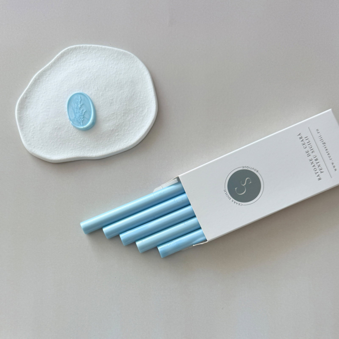 Baton de ceară baby blue sidefat pentru sigilii [2]