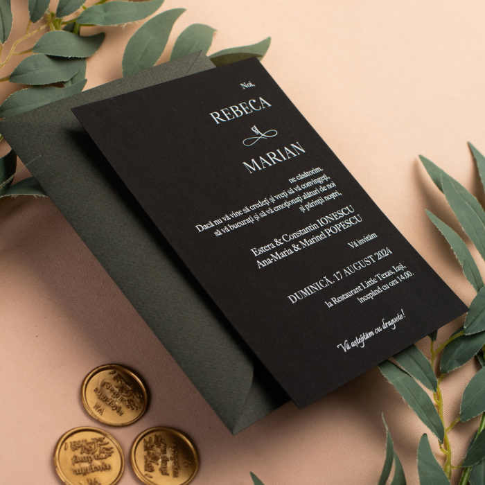 Carton invitatii nunta negru [3]