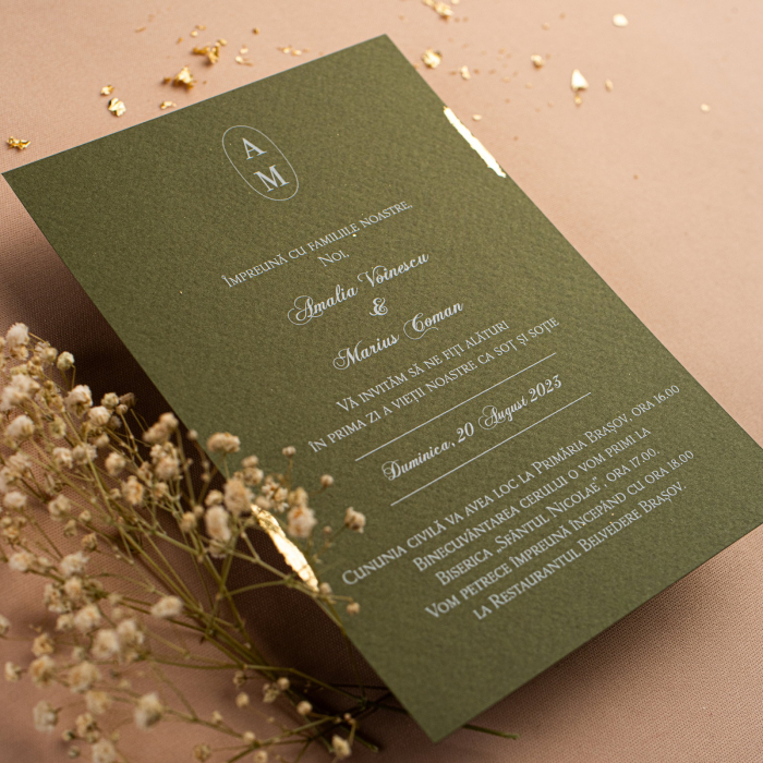 Carton invitatii nunta verde wasabi [4]