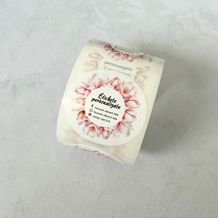 Etichete adezive personalizate rotunde lucioase – WD Weddesign [2]