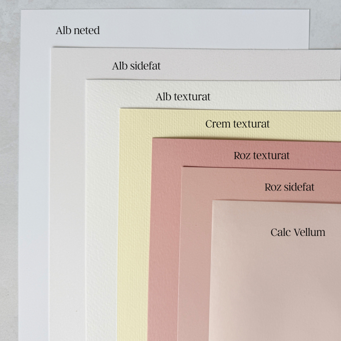 Tipărire invitații de nuntă pe carton texturat și sidefat – print premium [2]