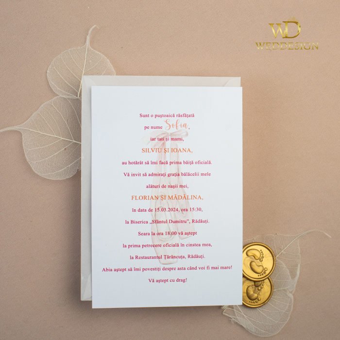 Invitatie de botez Balerina [3]
