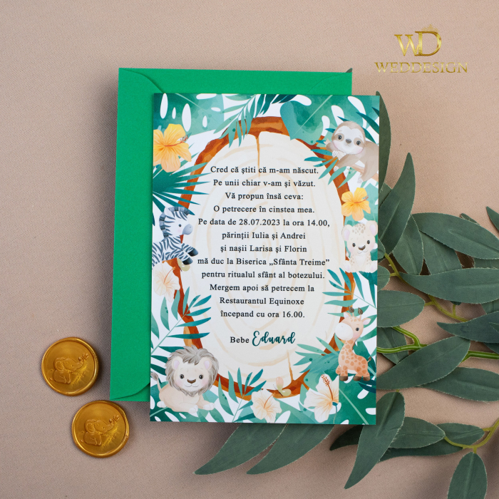Invitatie de botez jungla [2]